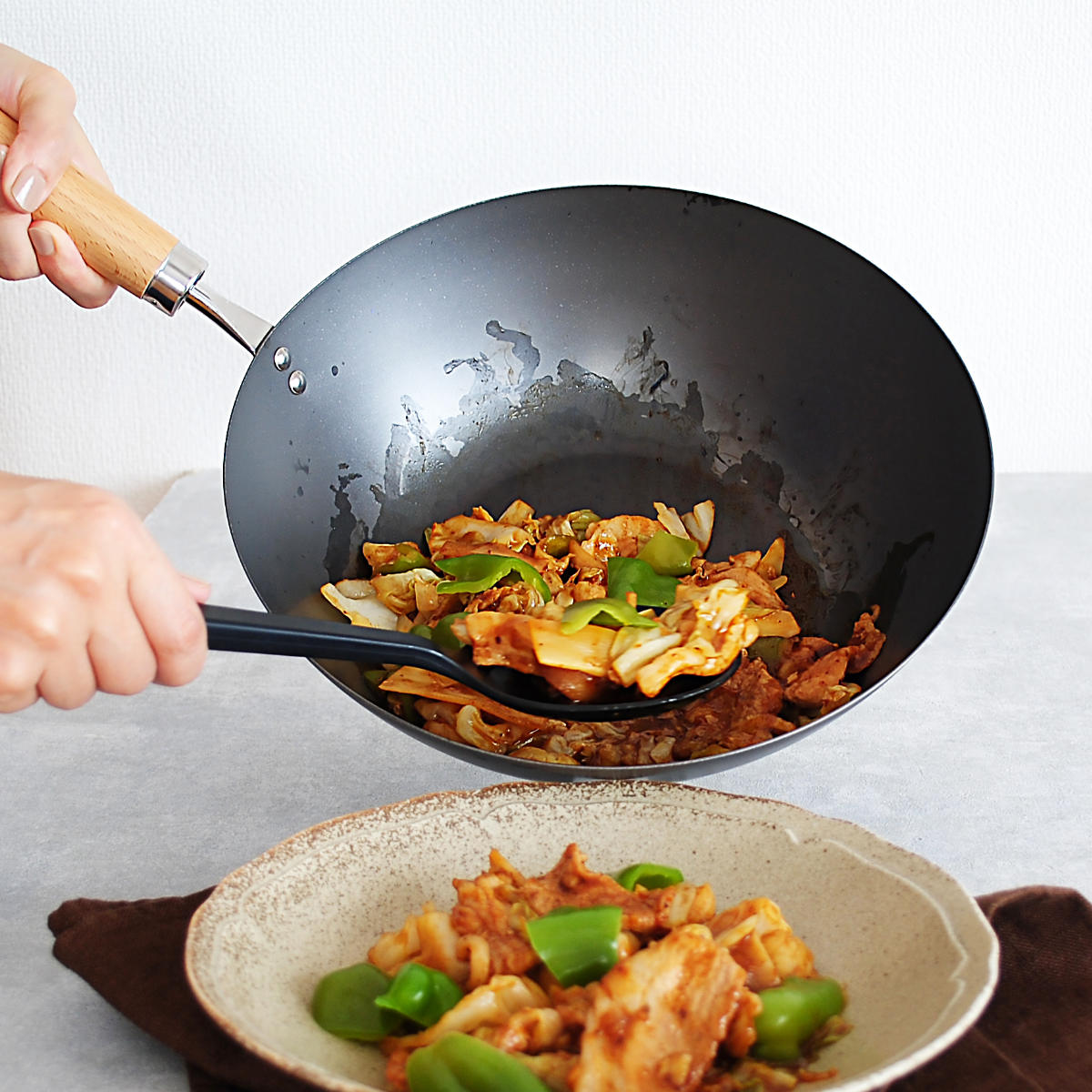 中華鍋 27cm IH対応 ロクサン 63 Tsubame 窒化鉄フライパン 日本製