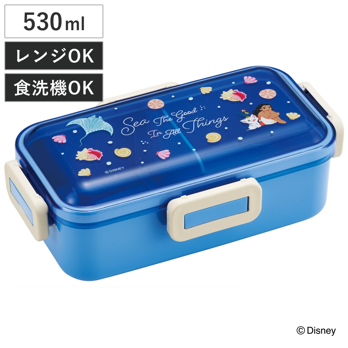 スケーター 弁当箱 530ml 抗菌ふわっと弁当箱 モアナ （ モアナと伝説