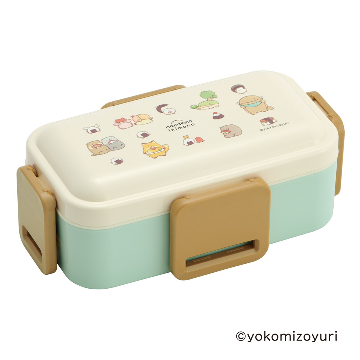 スケーター 弁当箱 600ml 抗菌2段ふわっと弁当箱 なんでもいきもの