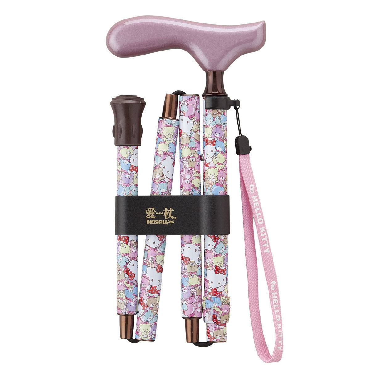 新品未使用　愛杖　ハローキティ　折りたたみタイプ　SANRIO 杖 折りたたみタイプ 愛杖 ハローキティ アルミ （ サンリオ キティ