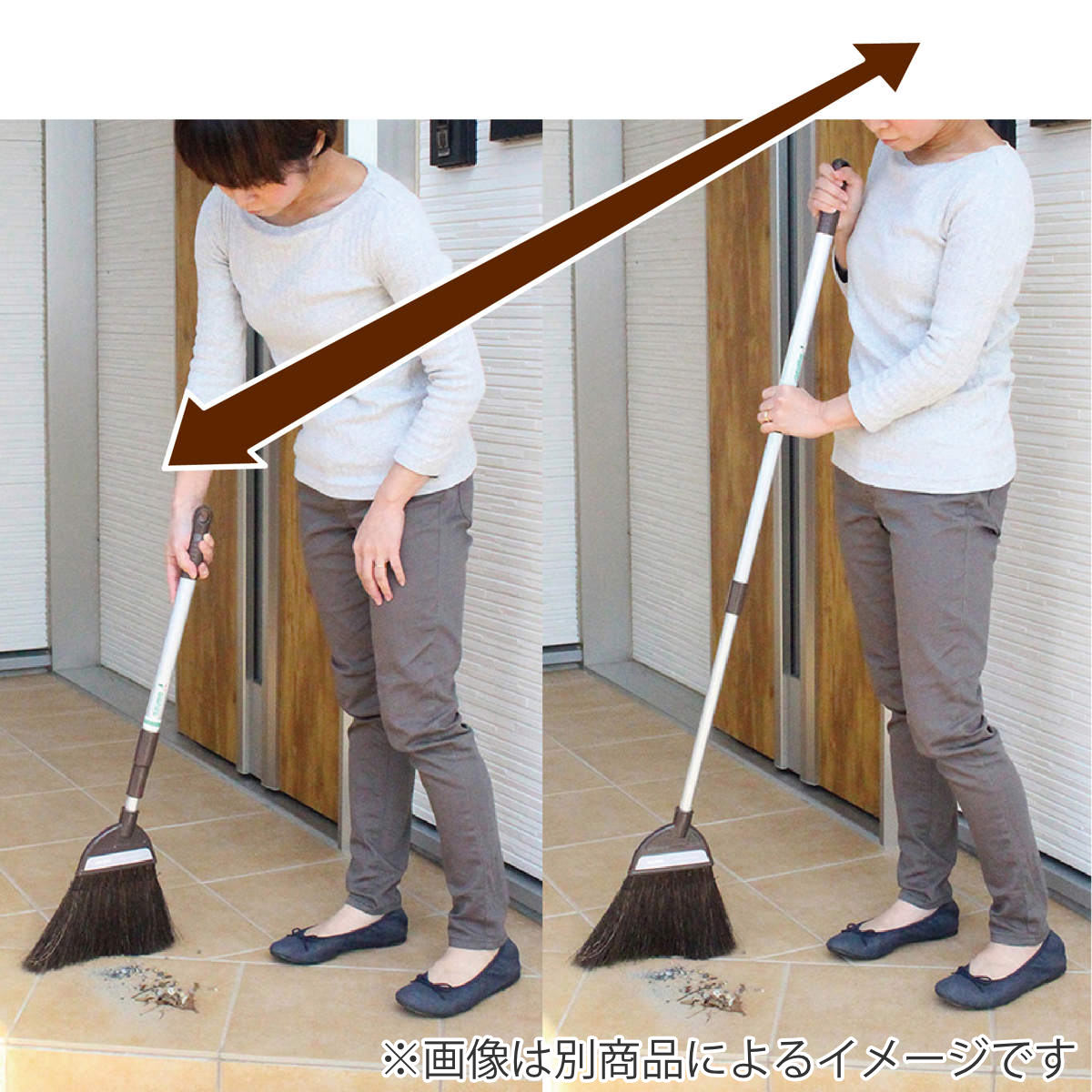 アズマ工業 ほうき 3段伸縮 ホーキ カバー座敷 座敷ほうき （ 箒
