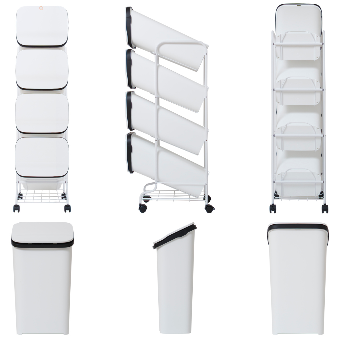 RISU（リス） ゴミ箱 4段 Nスムース スタンドダストボックス （ ごみ箱