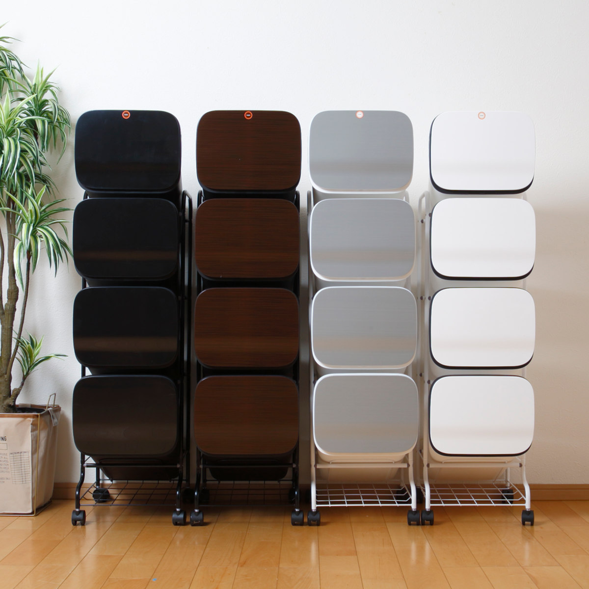 RISU（リス） ゴミ箱 5段 Nスムース スタンドダストボックス （ ごみ箱