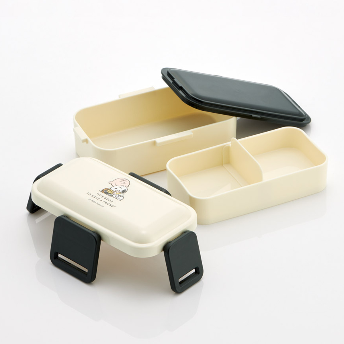 スケーター 弁当箱 600ml 抗菌2段ふわっと弁当箱 スヌーピーバッジ