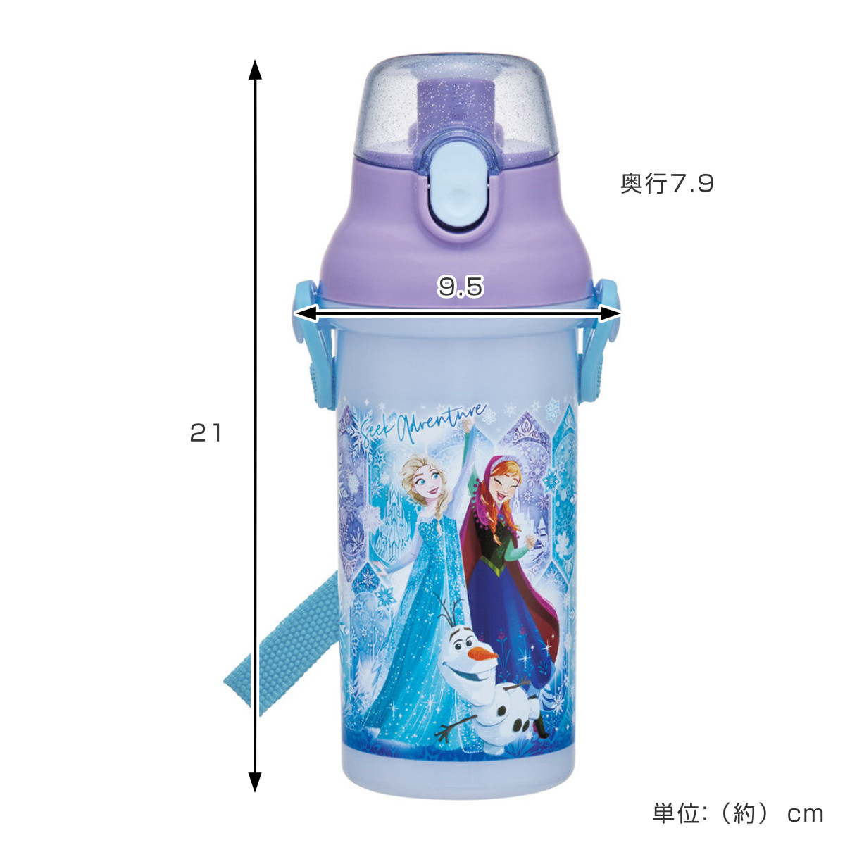 スケーター 水筒 480ml 抗菌直飲プラボトル アナと雪の女王25 （ アナ