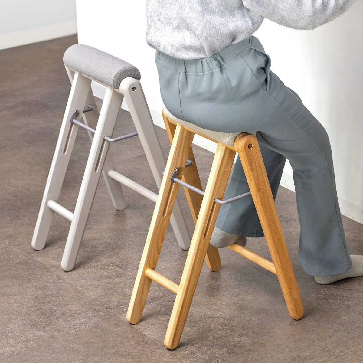 弘益 特典付き スツール 高さ64cm 折りたたみ ハイスツール ティット