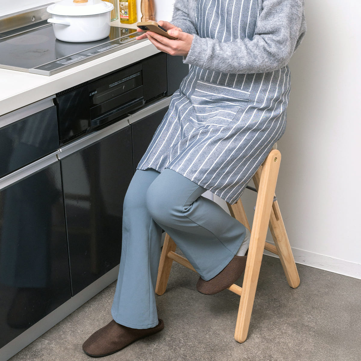 弘益 特典付き スツール 高さ64cm 折りたたみ ハイスツール ティット