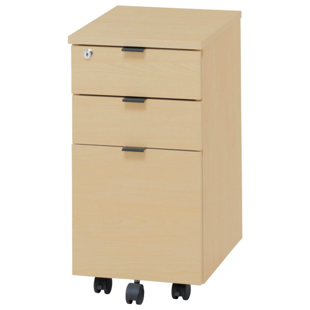 弘益 デスクワゴン 3段 キャスター付 インワゴン （ サイドワゴン A4