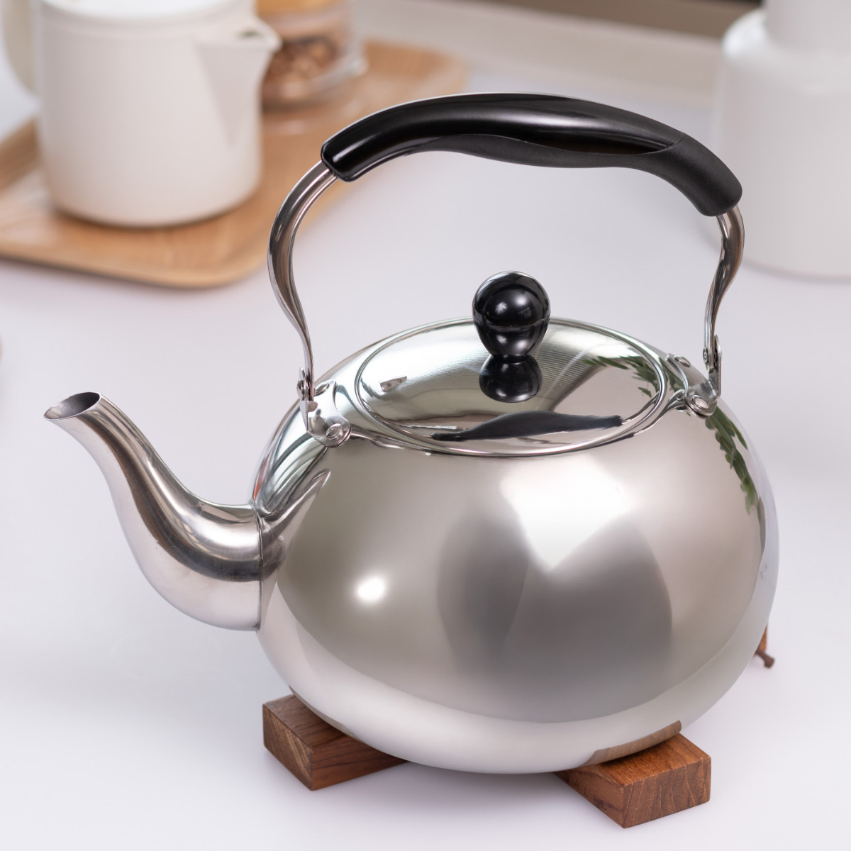 パール金属 ケトル 3L IH対応 月のしずく ステンレス製 （ ガス火対応