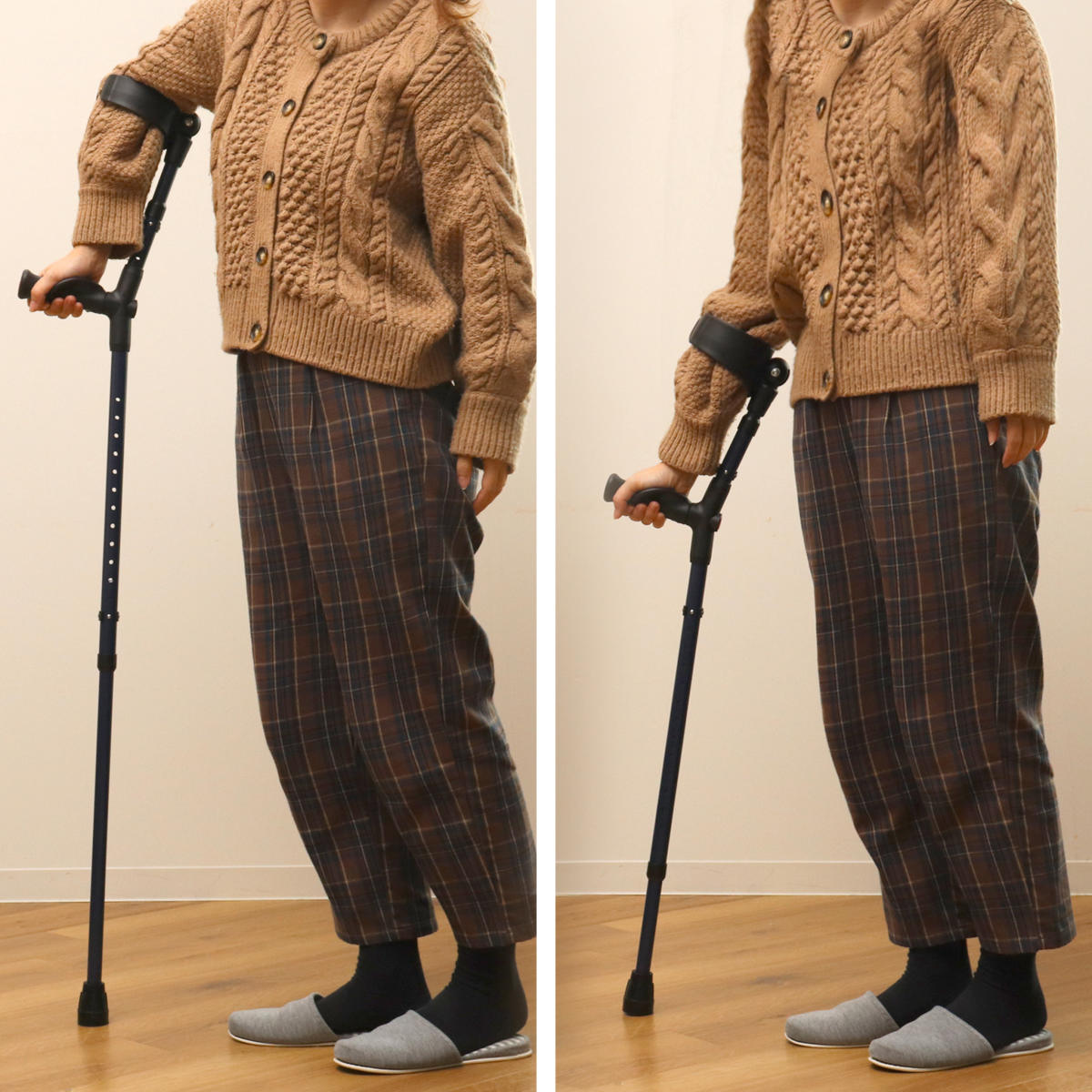 杖 前腕部支持型杖 オールニーズクラッチ O型 右手用 非課税