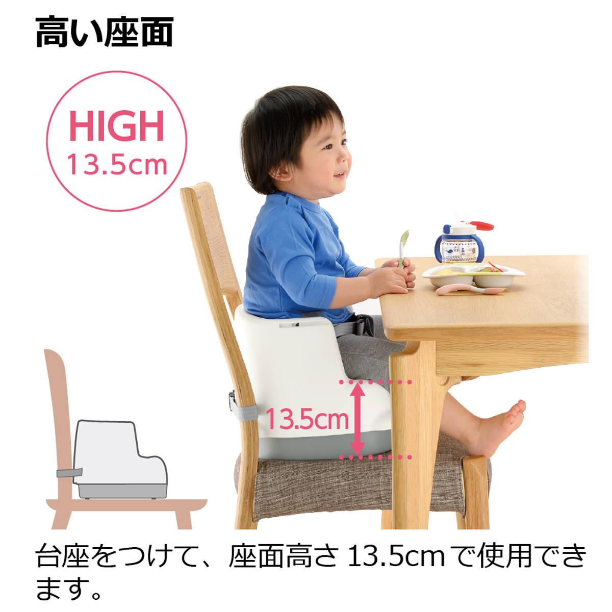 リッチェル（Richell） ベビーチェア 2WAY ごきげんチェア KN 床置き