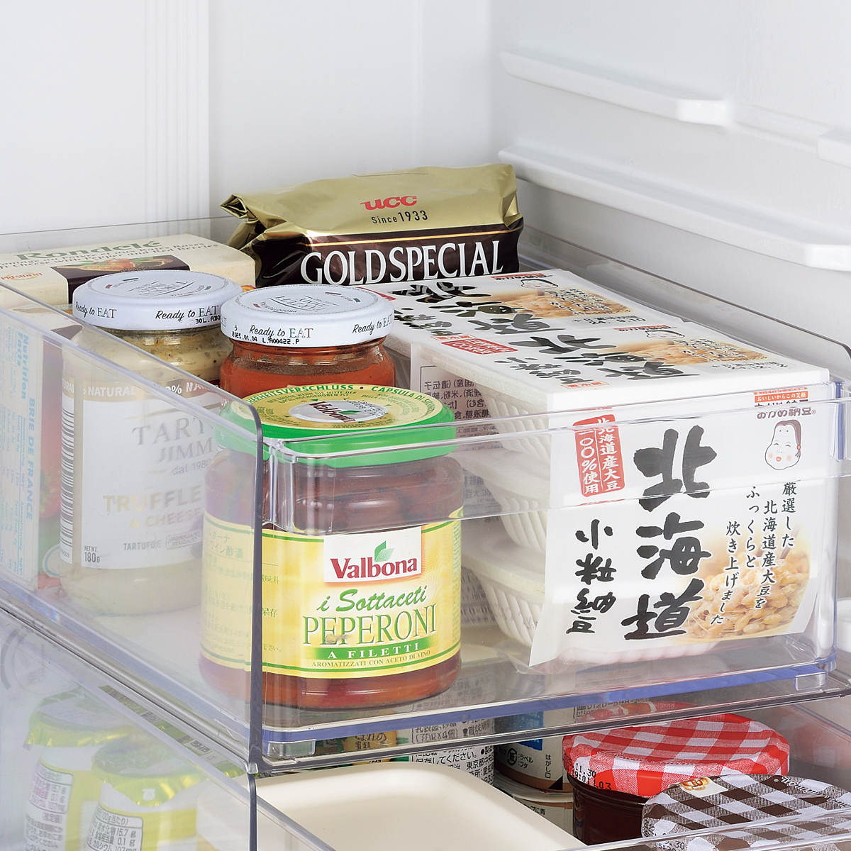 冷蔵庫収納 スキット 冷蔵室トレー 深型 ラッ...の詳細画像3
