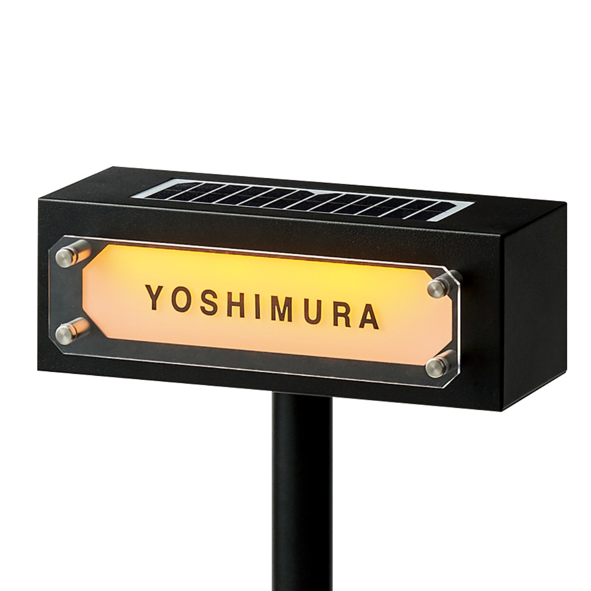 セトクラフト 表札 ソーラーネームライト GALVA （ 光る 表札プレート