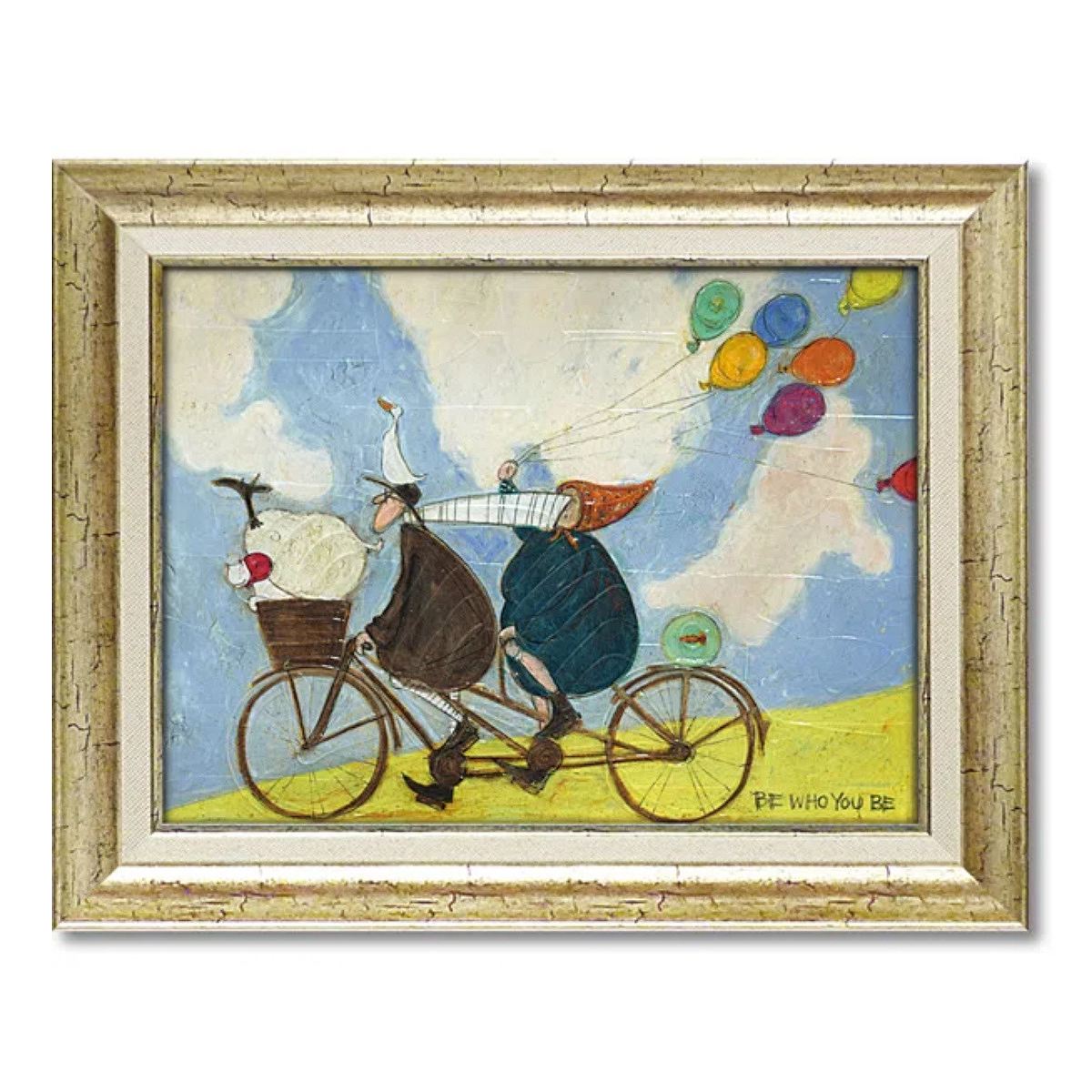 カズミ　自転車と風景の絵画　サムトフト 楽天市場】【スーパーセール限定価格】 インテリア 絵画