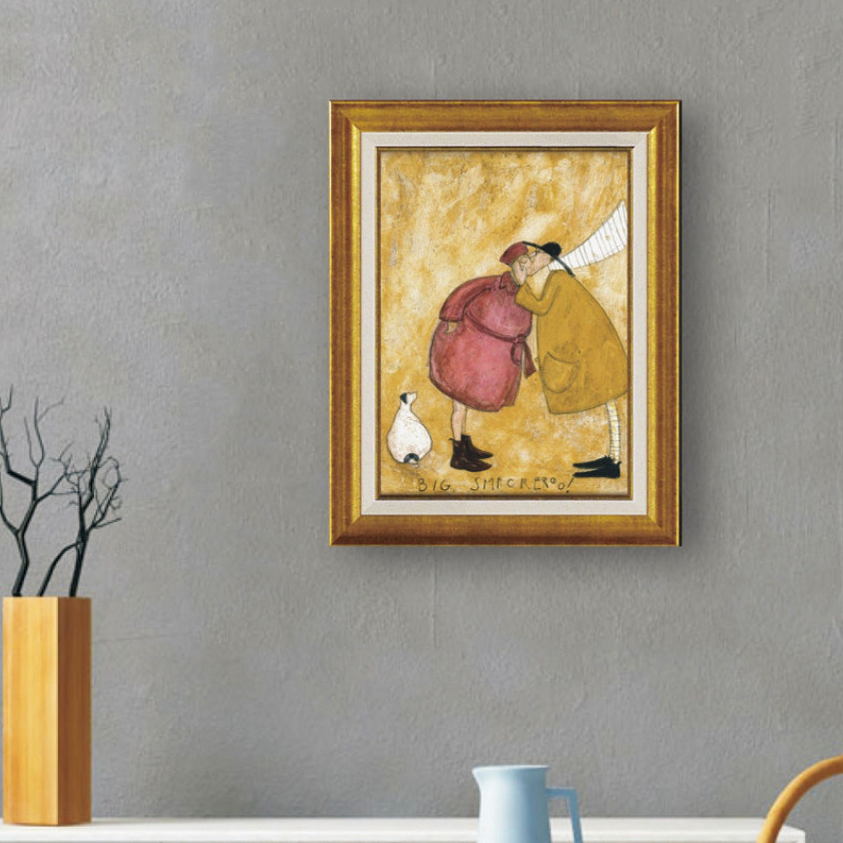 アートフレーム サムトフト 37.5×47.5cm ゴールド 木目 アンティーク