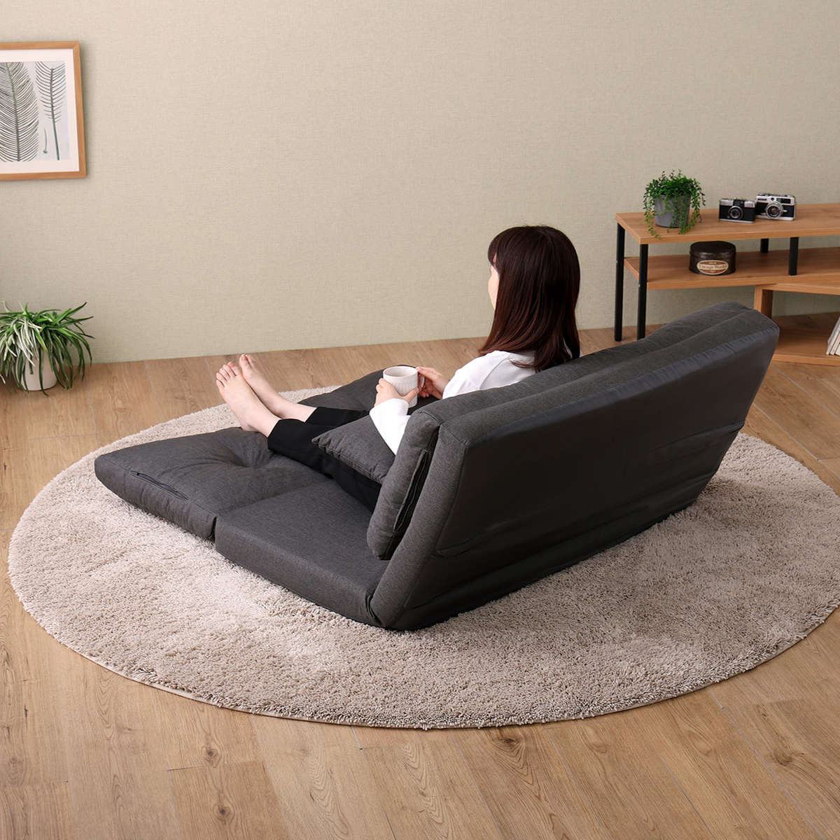 ホームテイスト（HOME taste） 座椅子 2人掛け 3wayソファ 幅110cm