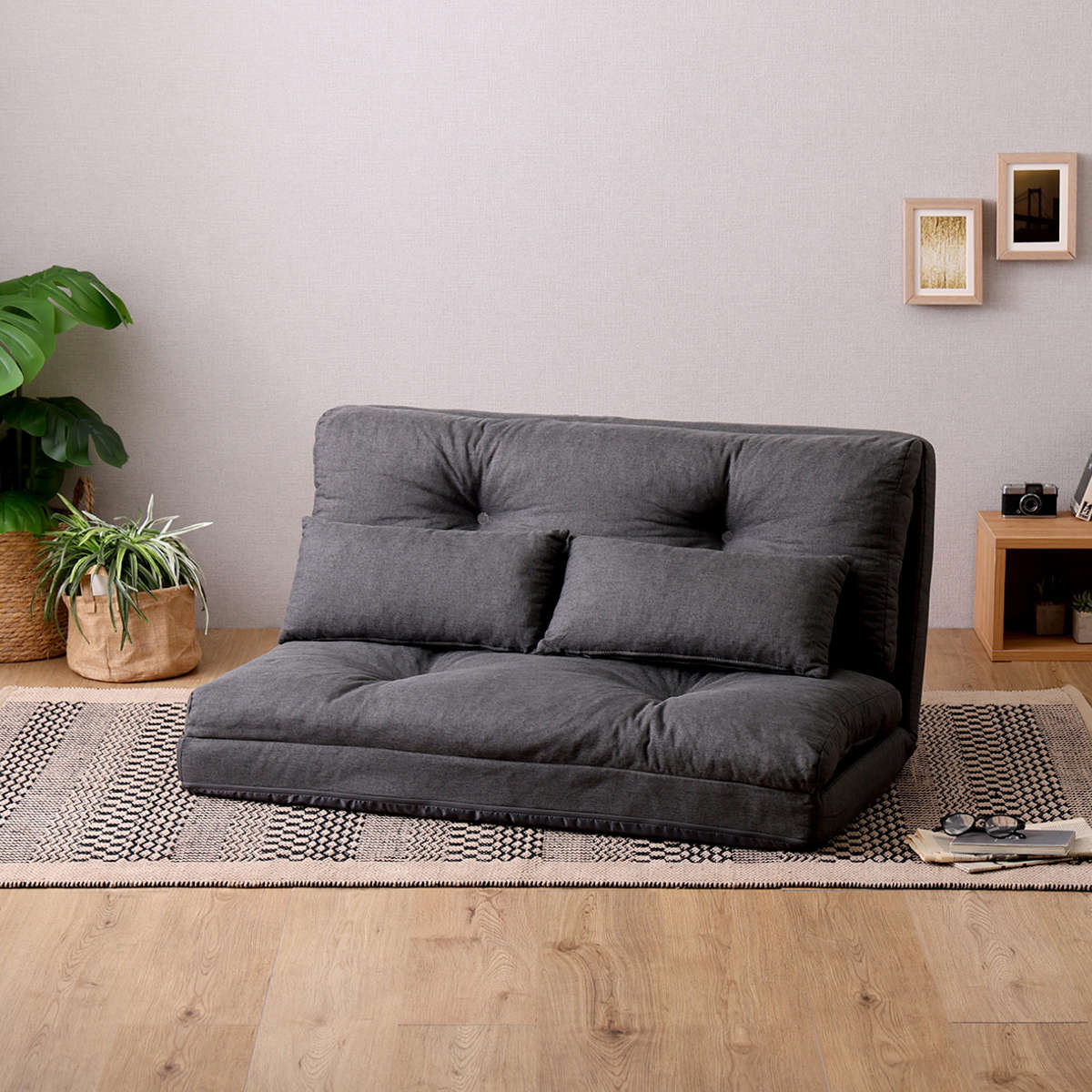 ホームテイスト（HOME taste） 座椅子 2人掛け 3wayソファ 幅110cm