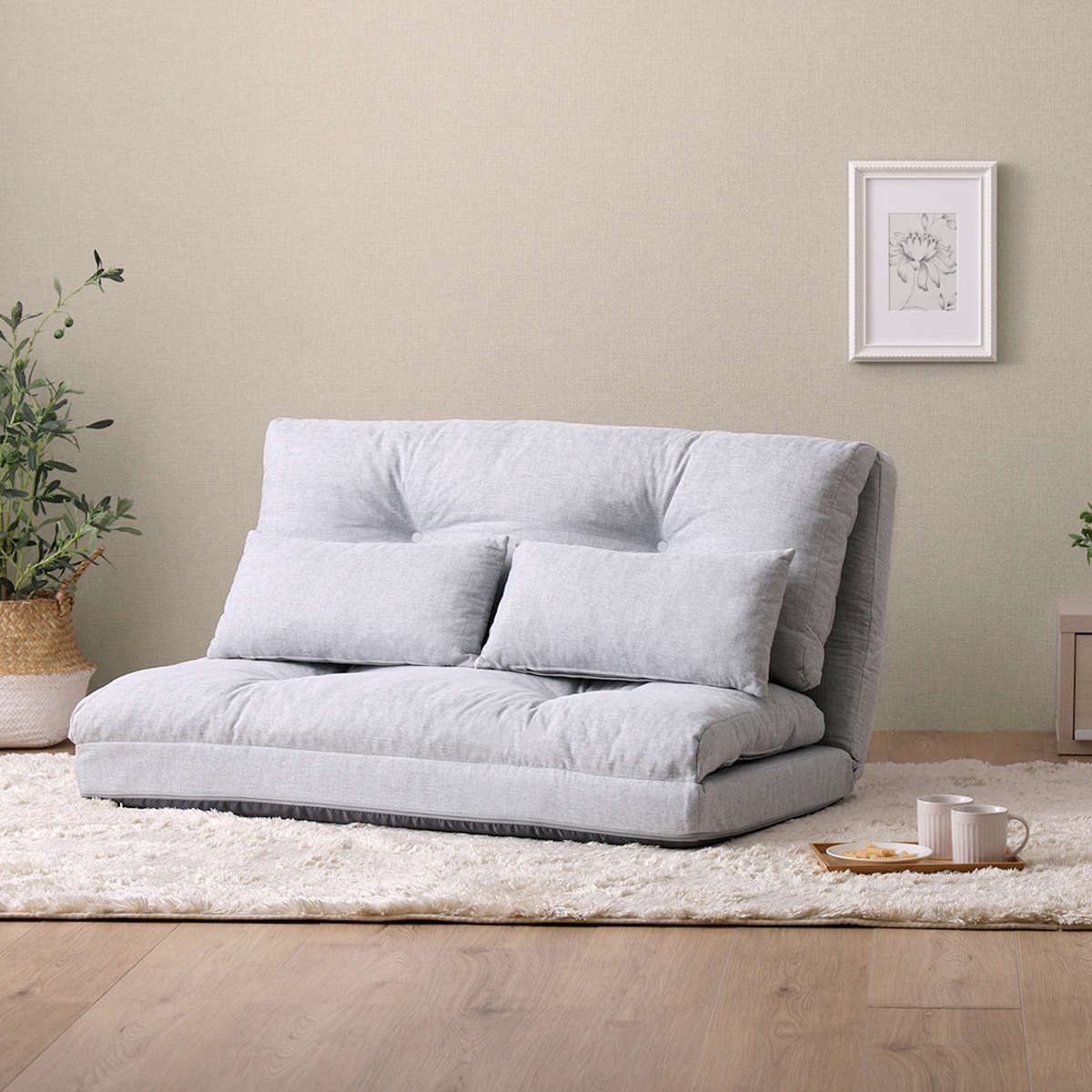 ホームテイスト（HOME taste） 座椅子 2人掛け 3wayソファ 幅110cm