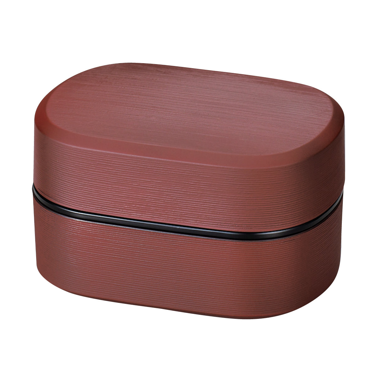 HAKOYA 弁当箱 630ml 2段 刷毛目兼六弁当 銀朱 銀研 （ お弁当箱 食洗