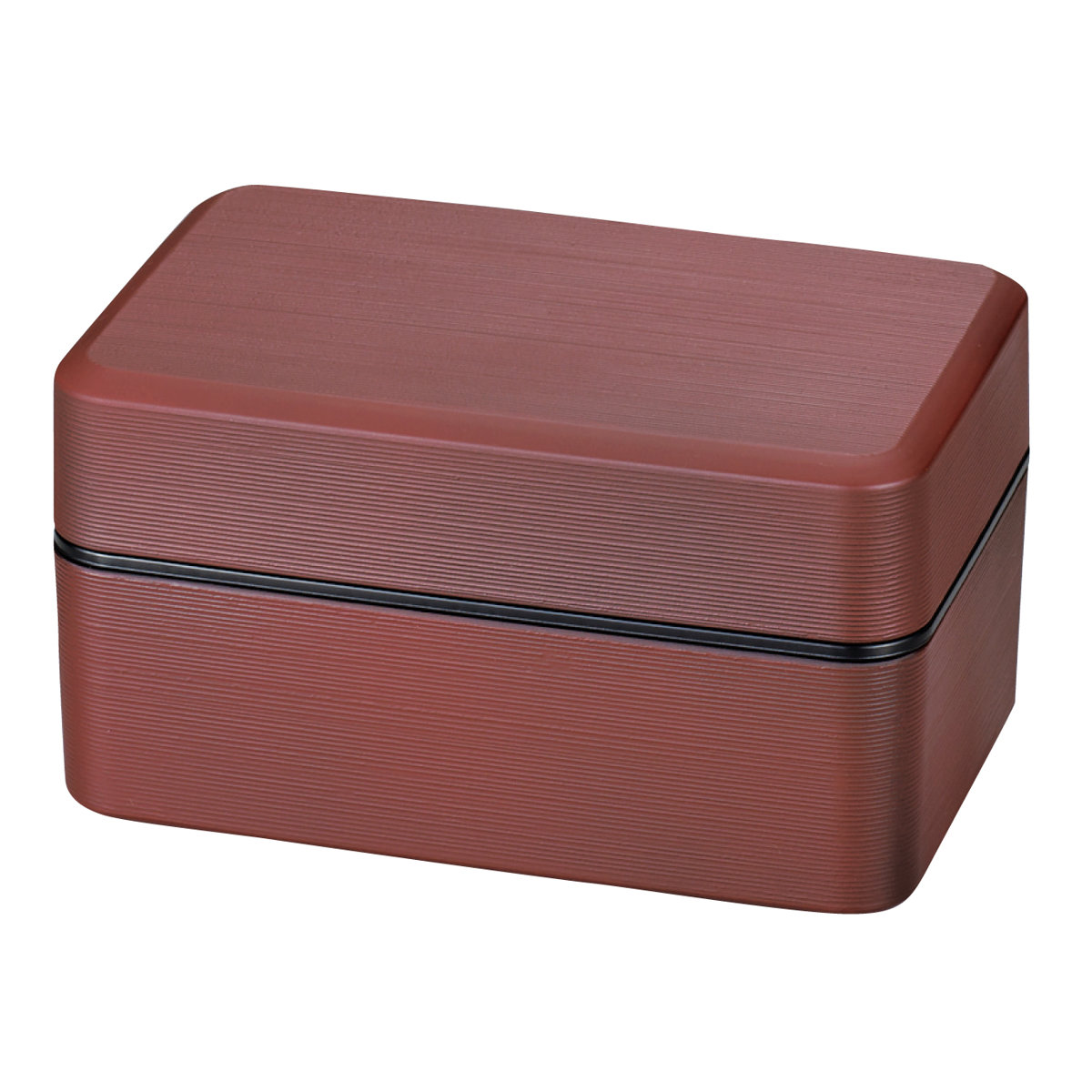細長二段お弁当箱（大）革バンド 赤・茶 HAKOYA 弁当箱 750ml 2段 大和千筋弁当 銀朱 銀研 （ お弁当箱 食洗機