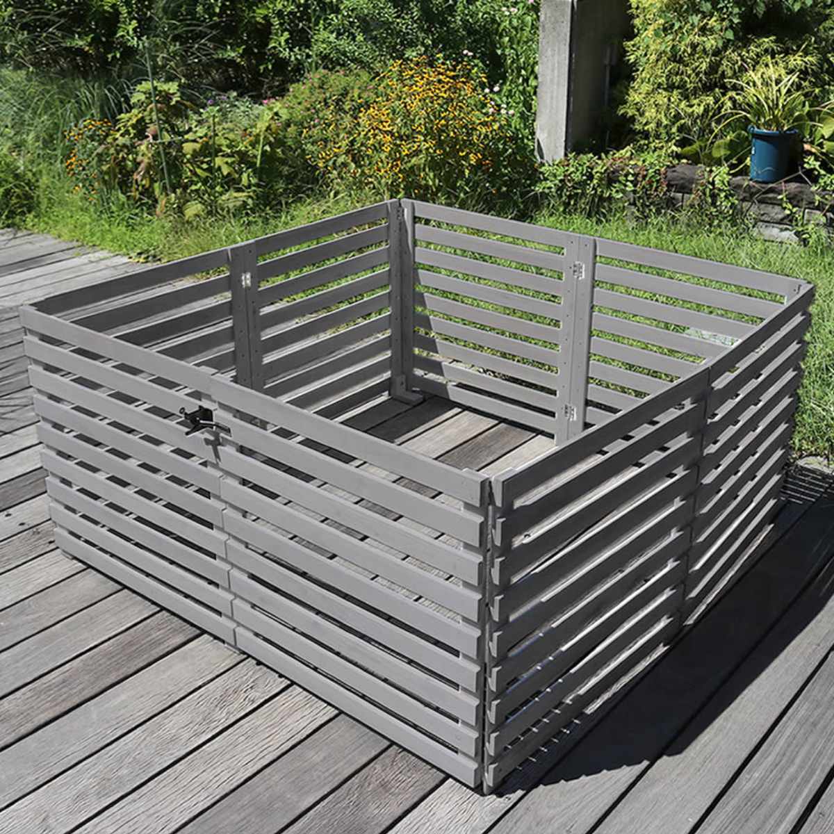 フェンス 木製 折り畳めるウッドフェンス ゲート付サークルセット 横