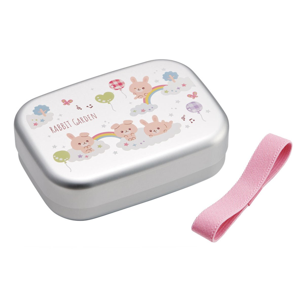 【本物新品保証】 弁当箱 スケーター 370ml ラビットガーデン アルミ弁当箱 弁当箱・水筒