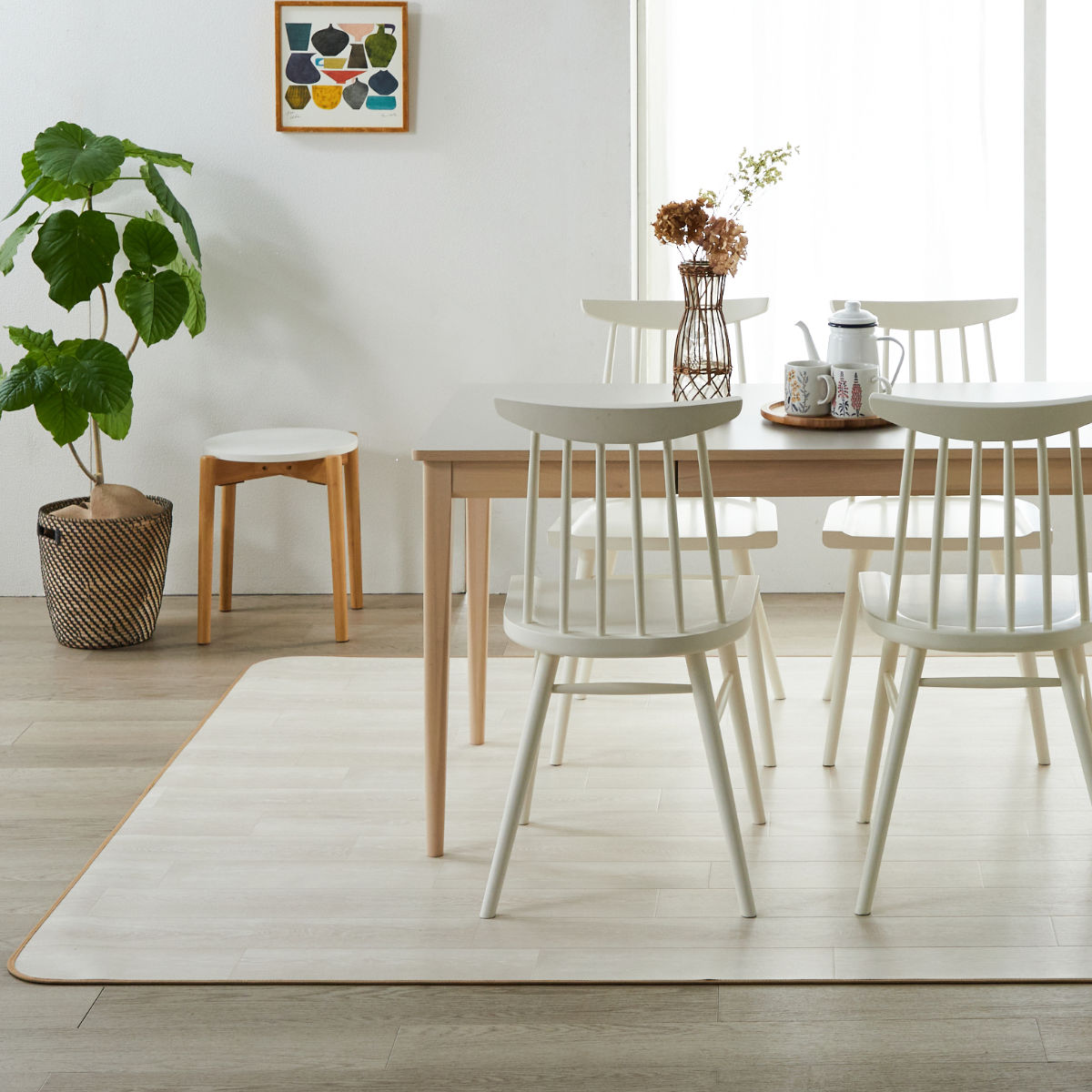 クッションフロア ダイニングラグ 100×180cm 木目 （ ラグ マット ラグマット カーペット フロアシート クッションフロアラグ ）_32