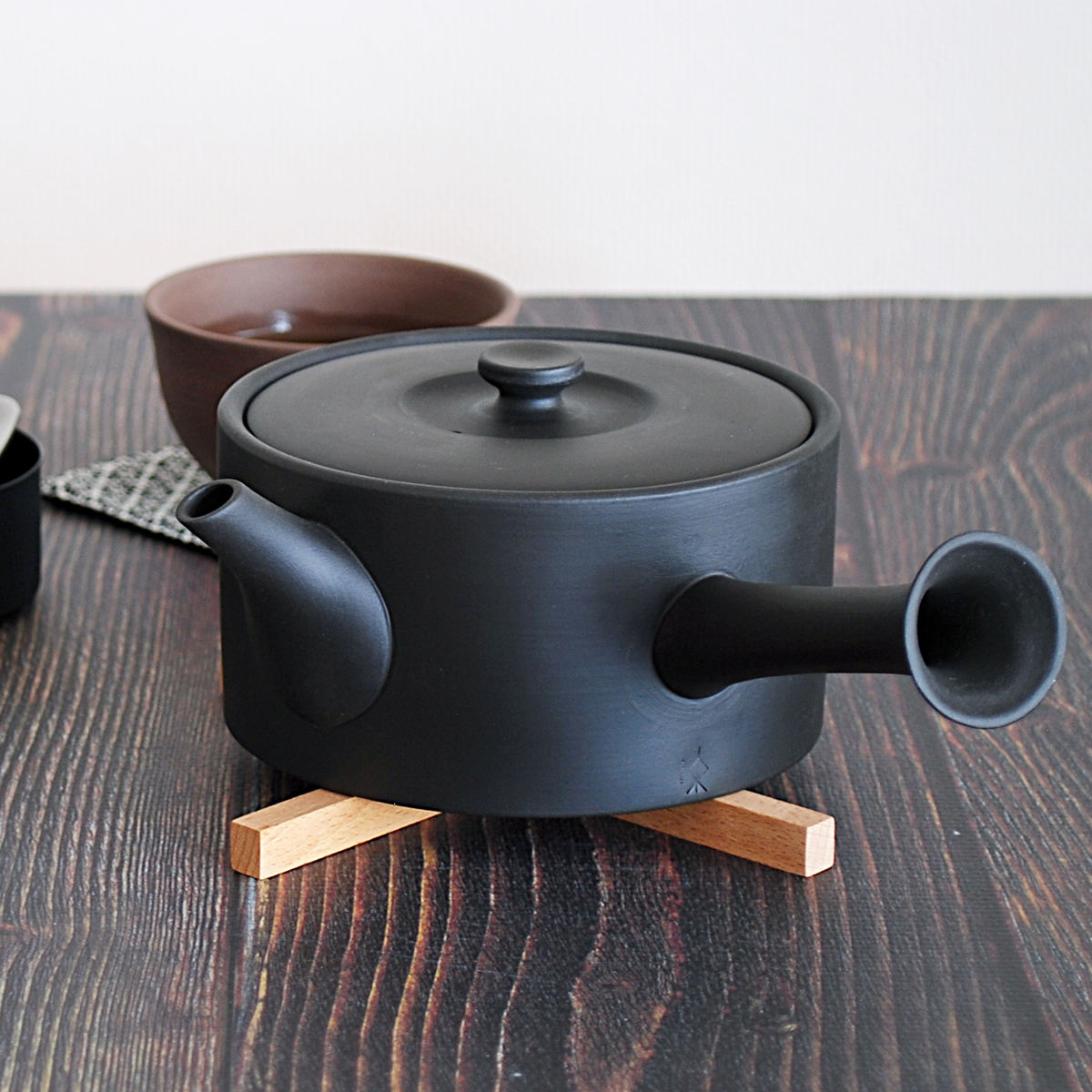 （ 平型 tokoname ロクサン 460ml 急須 急須 陶器製 陶器 63 日本製 常滑焼 工芸品