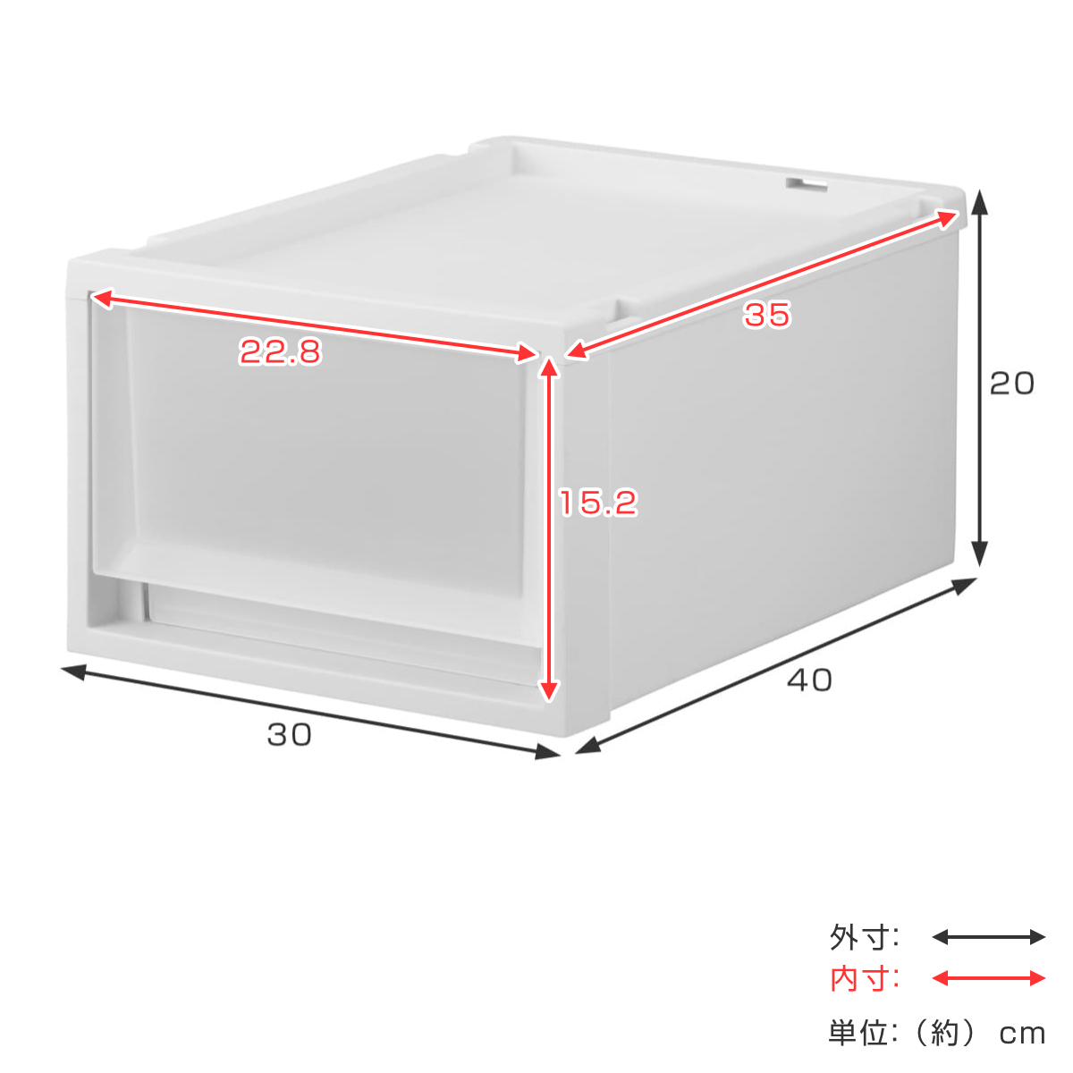 収納ケース 同色2個セット Fits フィッツ...の詳細画像2