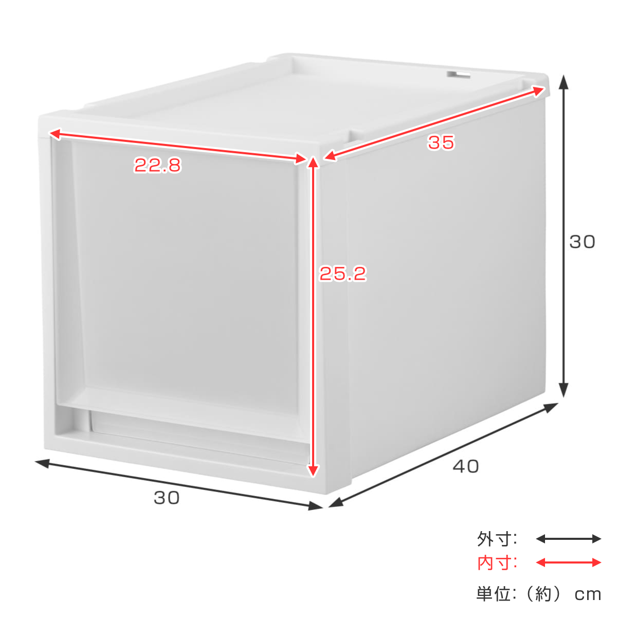 収納ケース 同色2個セット Fits フィッツ...の詳細画像2