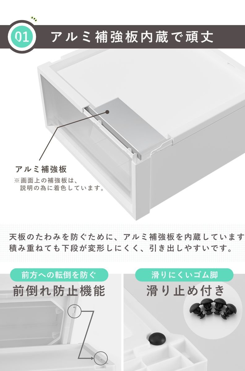 収納ケース 同色2個セット Fits フィッツ...の詳細画像4