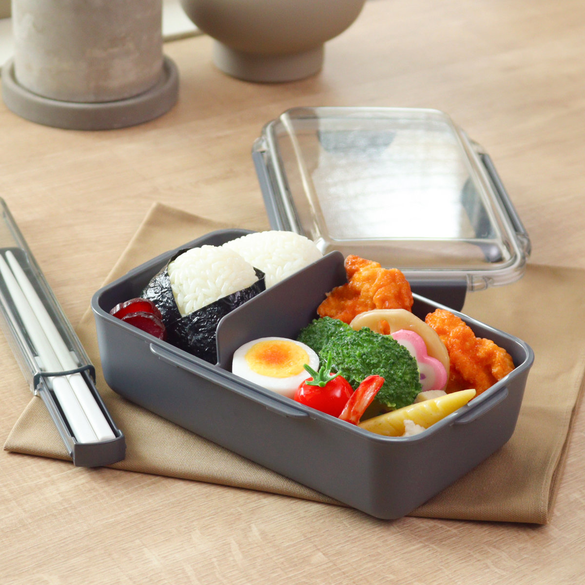 OSK（オーエスケー） 弁当箱 900ml カームカラー ランチボックス 仕切