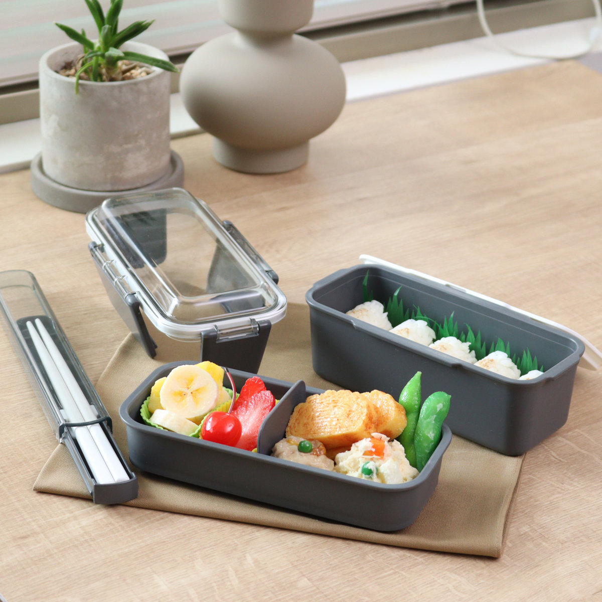 OSK（オーエスケー） 弁当箱 700ml カームカラー ランチボックス二段