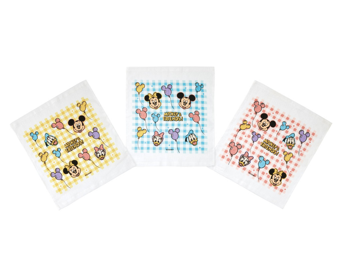 スケーター おしぼりタオル 3枚入り ミッキー＆フレンズ 風船