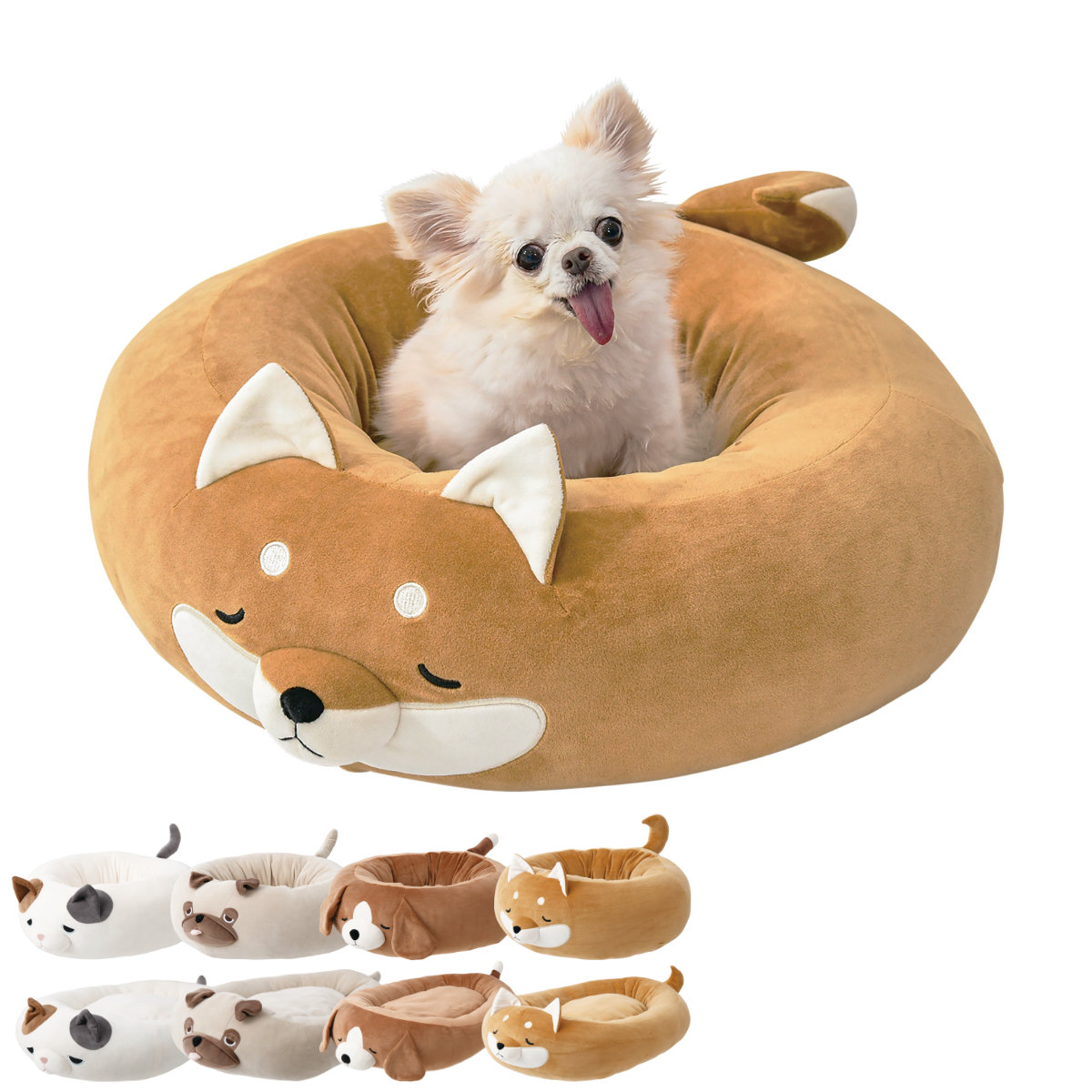 ペットベッド マシュマロベッド ペット 犬 猫 （ ベッド ペット用 ラウンド ダイカット 犬用 猫 ...