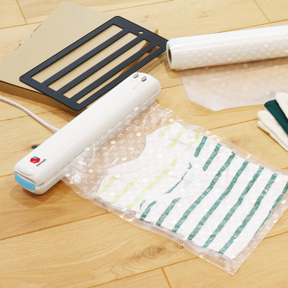 ドリテック 圧縮袋 衣類圧縮用ロールフィルム メルカリ 梱包 （ 衣類