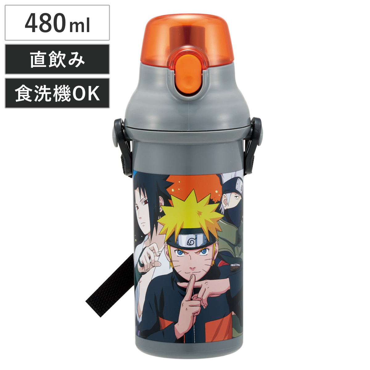 スケーター 水筒 480ml 抗菌直飲プラボトル NARUTO （ ナルト 子供用