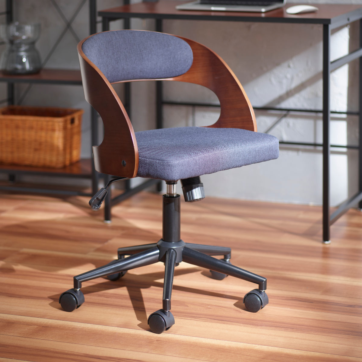 弘益 デスクチェア 昇降式 座面高41.5〜49.5cm ジェシー ホームチェア