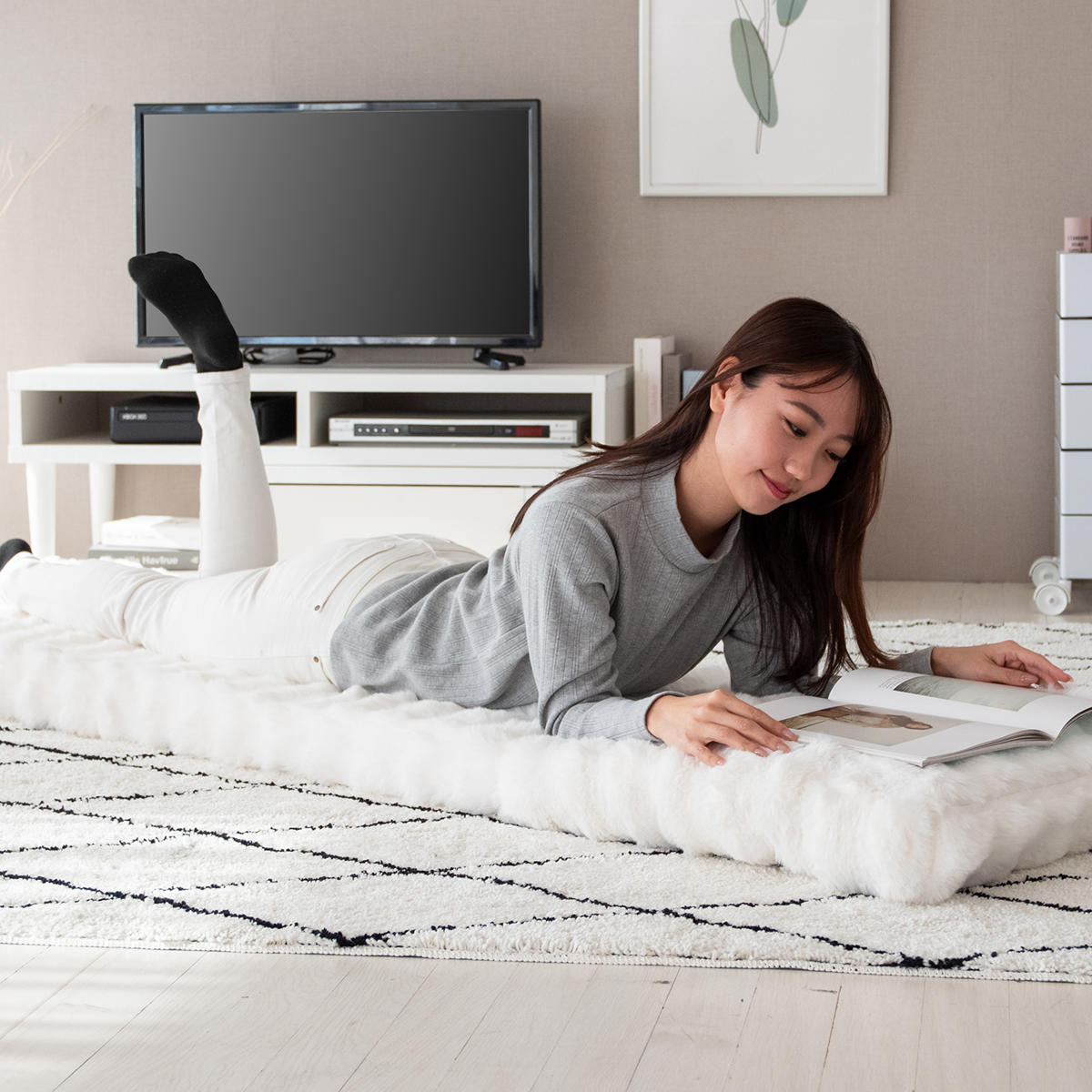 宮武製作所 座椅子 1人用 3way リクライニング14段階 マイクロ