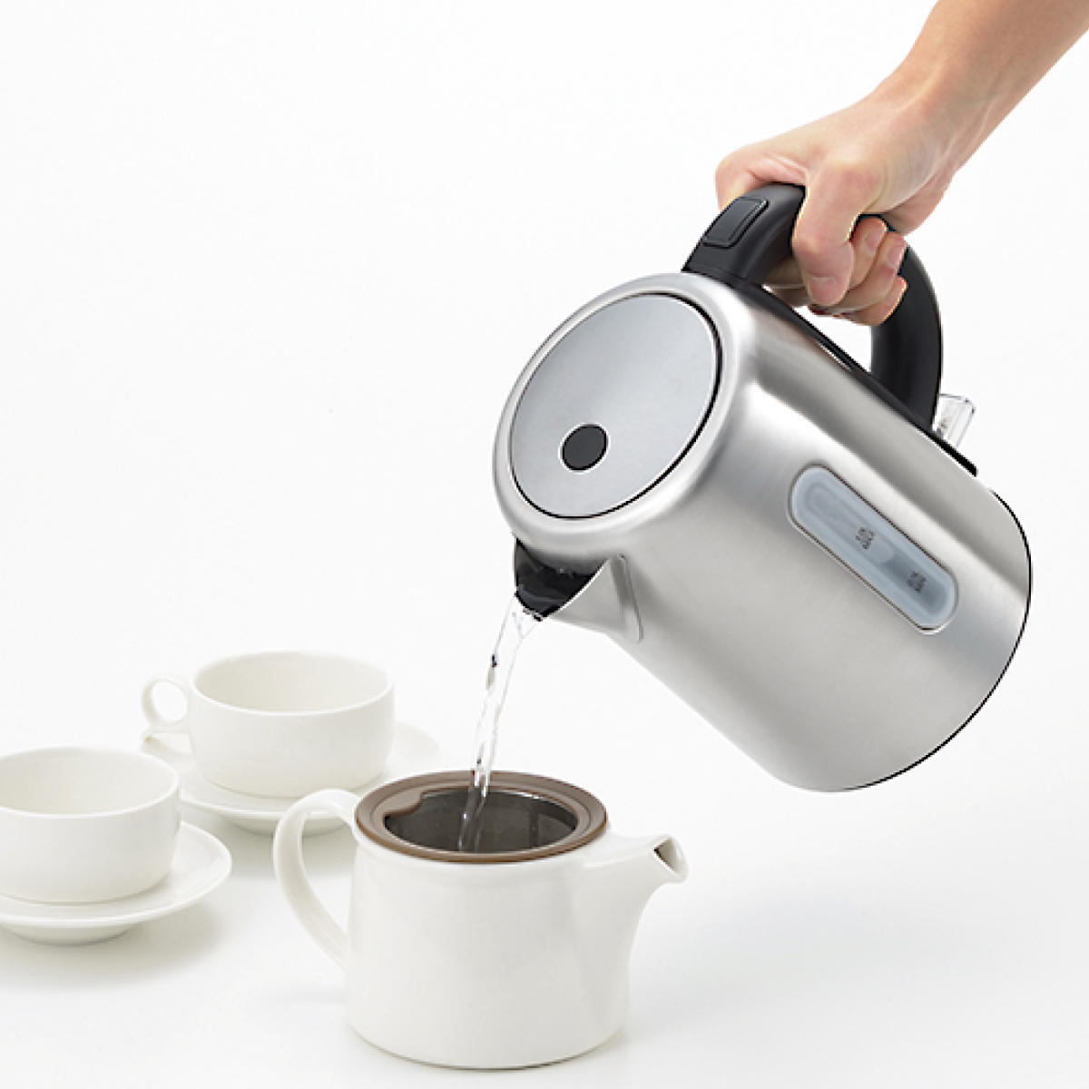 タマハシ 電気ケトル 1L SUSTIA ステンレス製 コードレス （ 電気