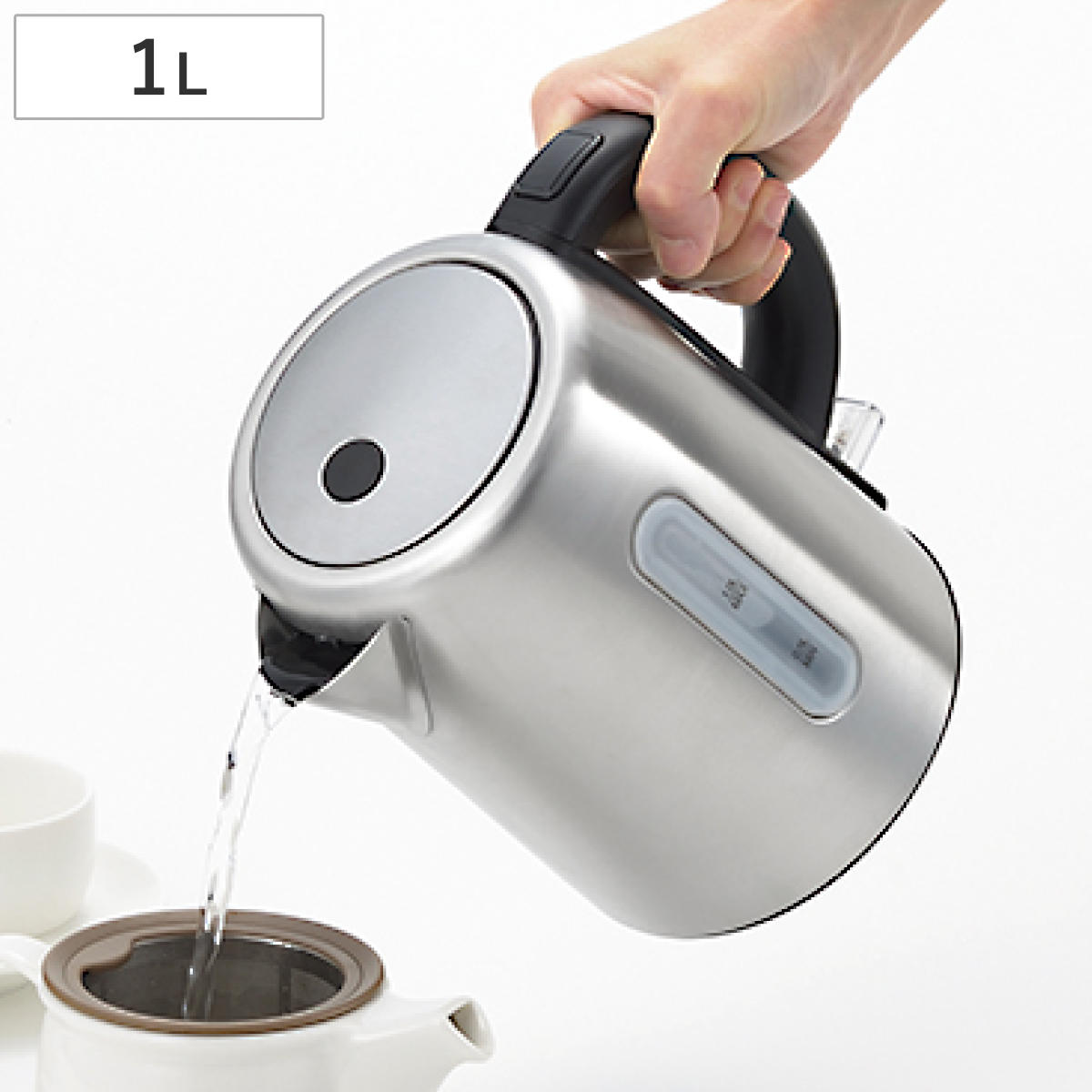 タマハシ 電気ケトル 1L SUSTIA ステンレス製 コードレス （ 電気