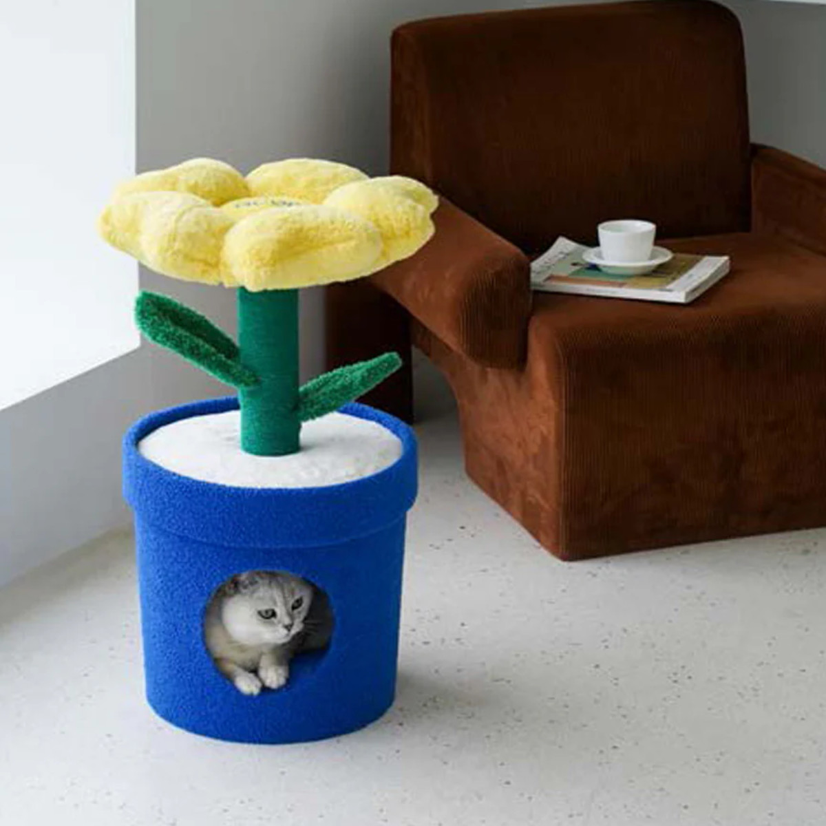 magnet キャットタワー Pot Pet House YELLOW ZEZE 猫ハウス