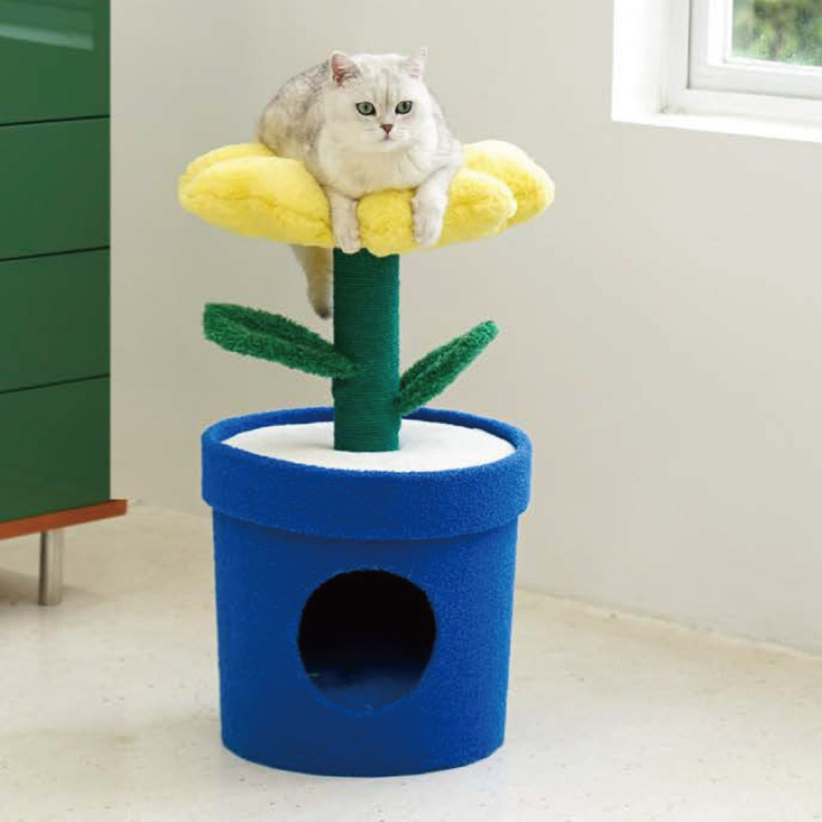 magnet キャットタワー Pot Pet House YELLOW ZEZE 猫ハウス