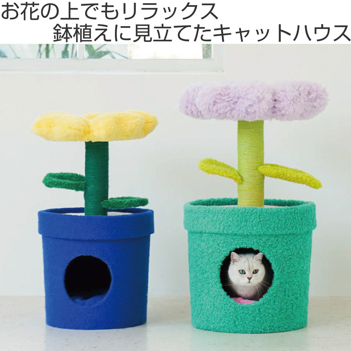 magnet キャットタワー Pot Pet House YELLOW ZEZE 猫ハウス （ 猫