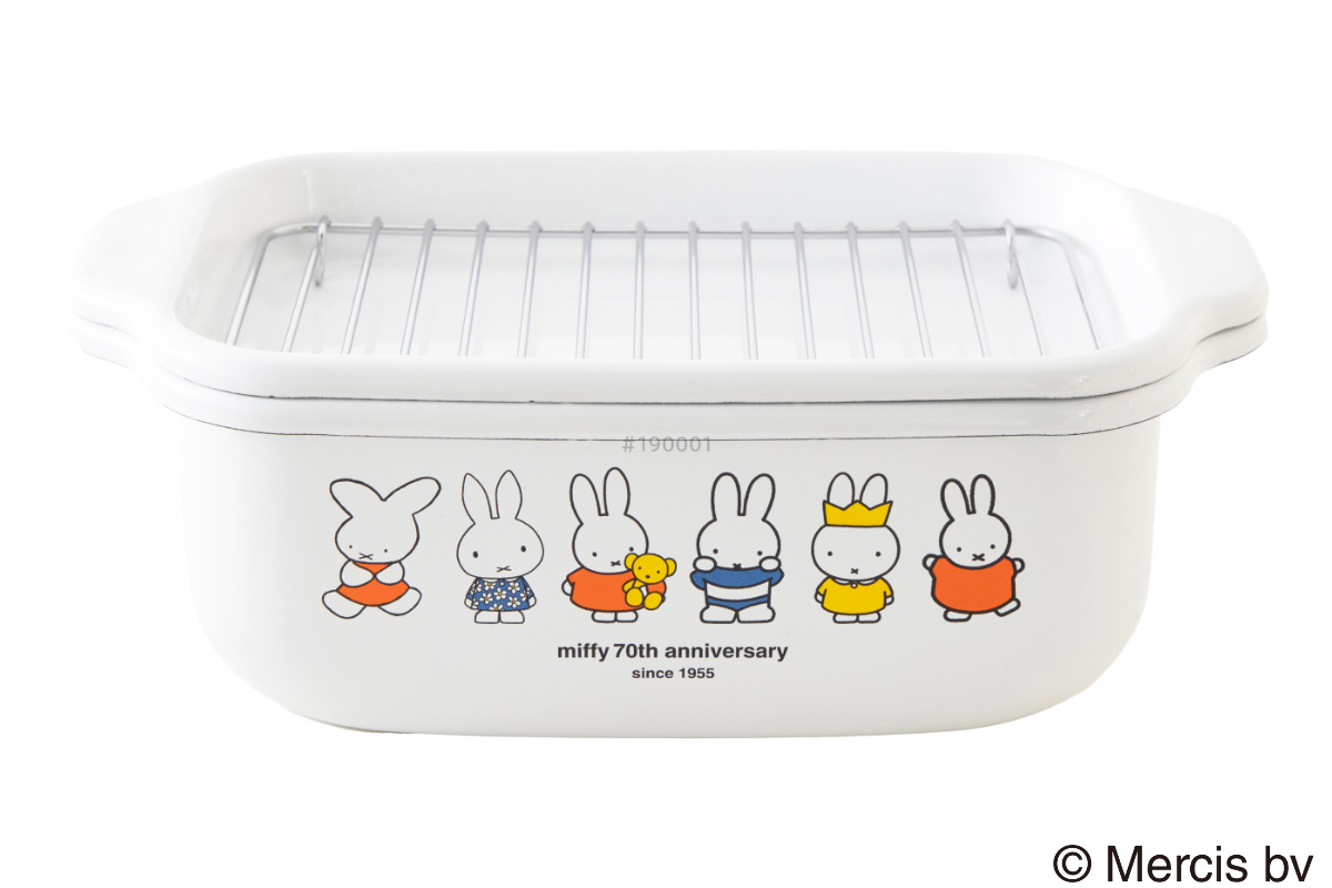 Honey Ware 天ぷら鍋 角型 IH対応 ミッフィー70周年 富士ホーロー