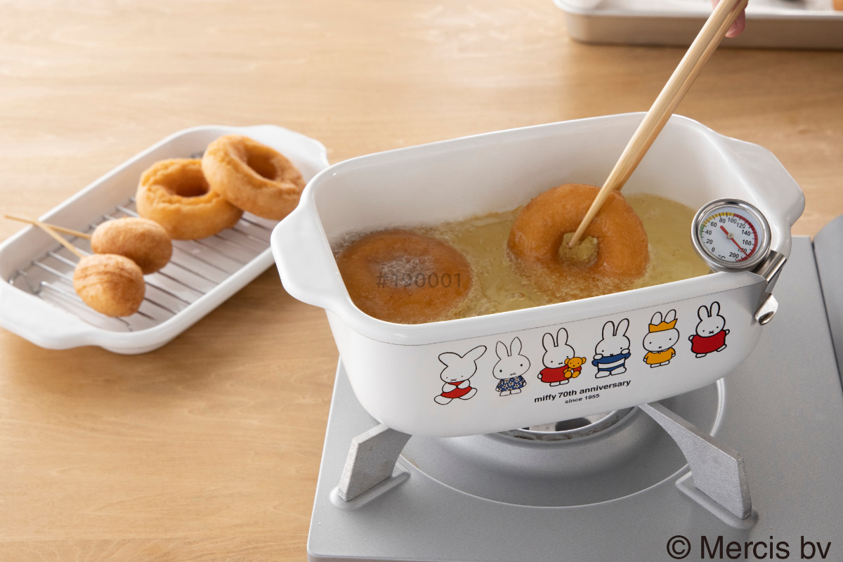Honey Ware 天ぷら鍋 角型 IH対応 ミッフィー70周年 富士ホーロー