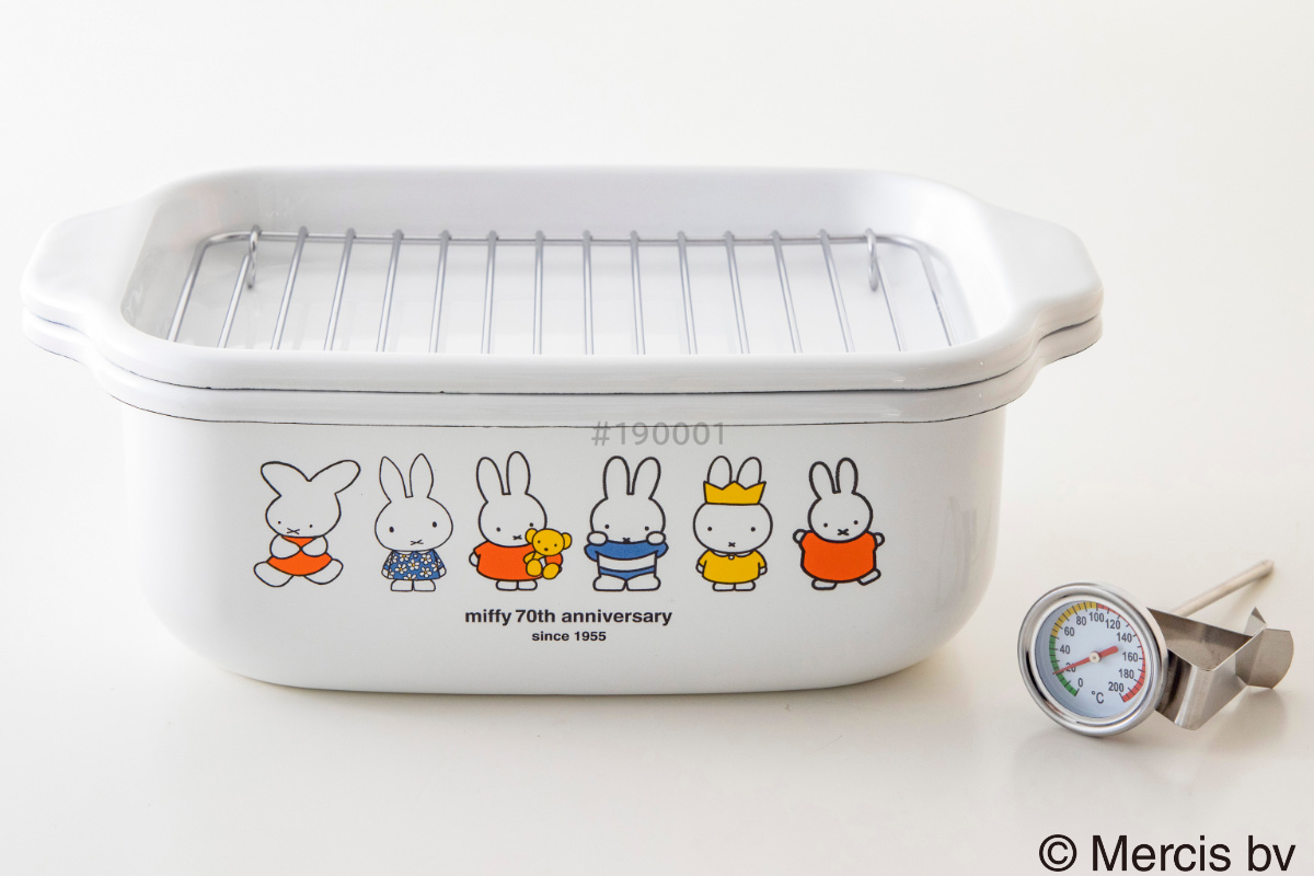 Honey Ware 天ぷら鍋 角型 IH対応 ミッフィー70周年 富士ホーロー