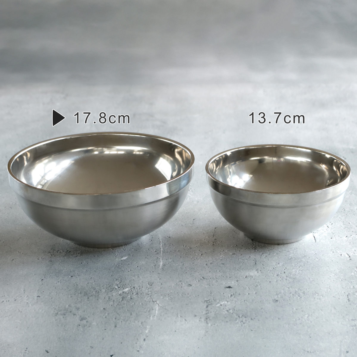 どんぶり ステンレス 深型食器 17.8cm （ 二重構造 保冷 保温 丼 丼物