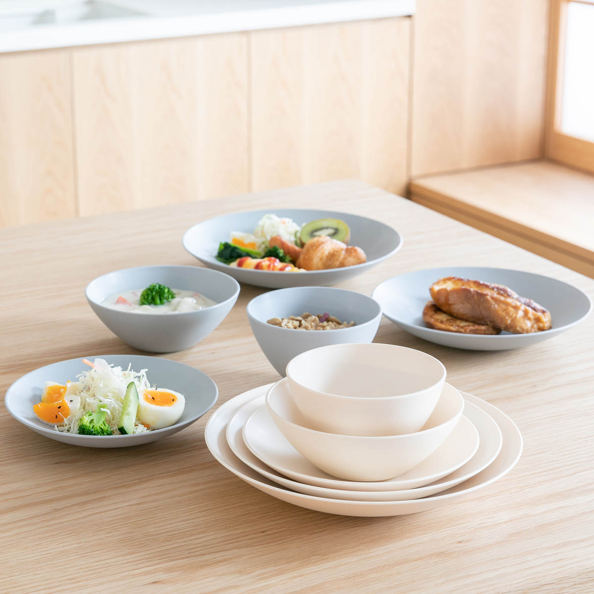 プレート 21cm ほわり米 米プレート 同色5枚セット （ 日本製 食洗機