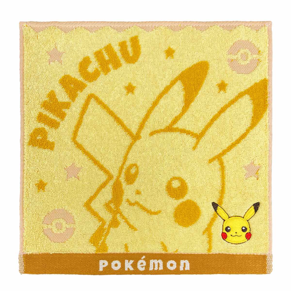 【レア】ポケモン ピカチュウ ハンドタオル Shinzi Katohコラボ ポケモン ハンドタオル&フェイスタオル2枚セット(ピカチュウ